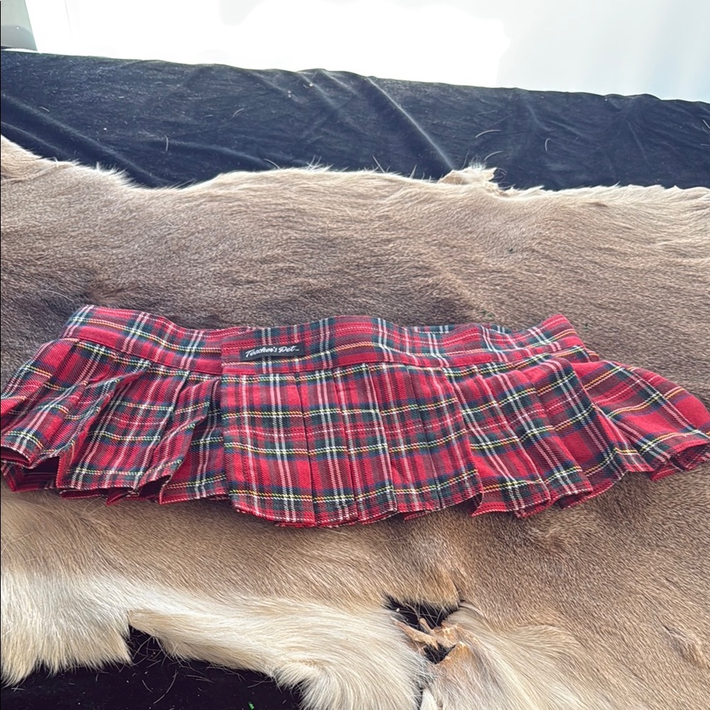 Plaid Red Skirt